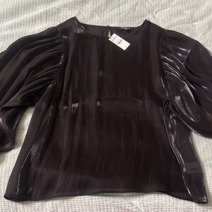 Express Women’s Black Sheer Blouse size Large